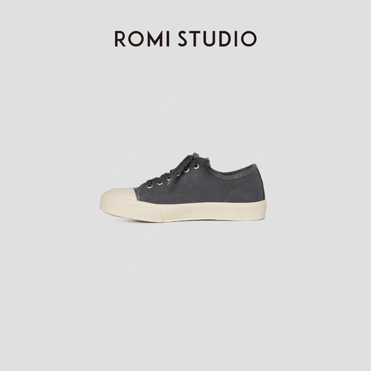 ROMI STUDIO“Classic Retro”帆布拼羊皮平底休闲帆布鞋RWCSP31823 商品图1