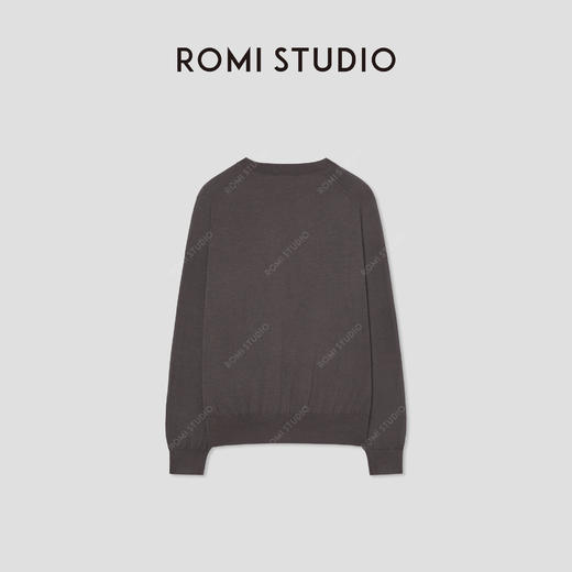 ROMI STUDIO“惬意自然”100%美丽诺绵羊毛V领套头毛衫 RW25SSG0144 商品图2