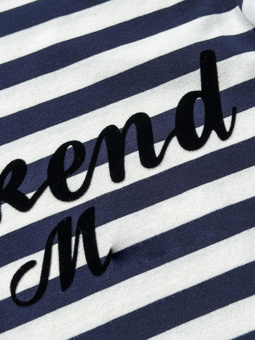 现货 THS-限时 max家 松弛衣橱感 极简风经典条纹字母长袖T恤 BH2567 商品图6