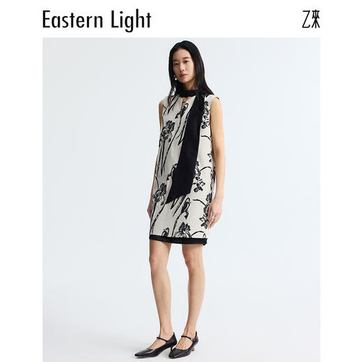 Eastern Light/乙来【精选天然棉纤维】鸢尾提花连衣裙春款直筒裙 商品图2