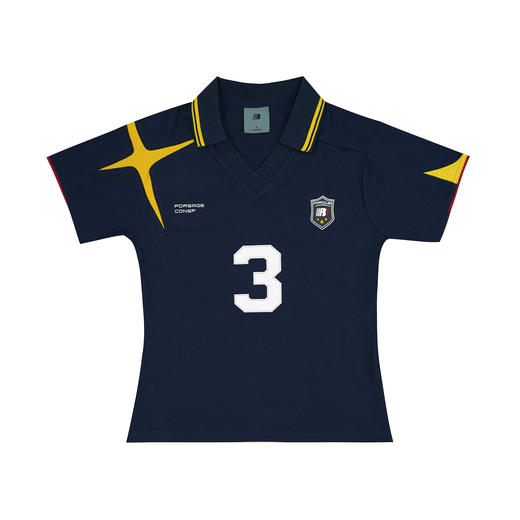 FDR官方店 撞色翻领速干短袖t恤男女夏季宽松情侣装运动上衣球衣 商品图4