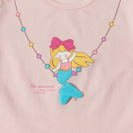 贝贝怡25夏季新款女童凉感短袖T恤宽松透气短裤两件套运动休闲冰感套装ZB2ET003 商品图6