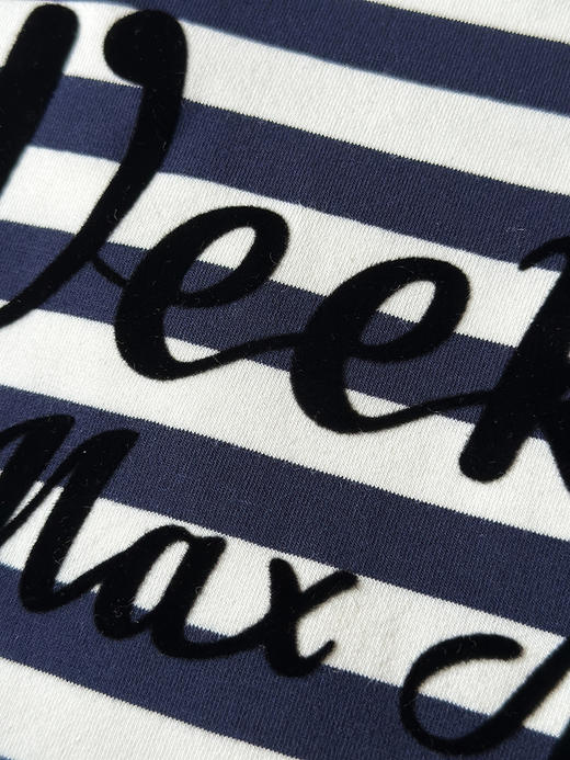 现货 THS-限时 max家 松弛衣橱感 极简风经典条纹字母长袖T恤 BH2567 商品图7