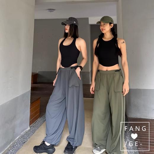 跃牌【周游世界系列】2025春夏新款宽松休闲裤可调节腰头运动裤透气柔软束脚裤PT2401 商品图0