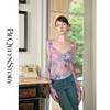 余潇潇【时光画布】2025早春新款显瘦修身扎染性感烫钻设计感上衣 商品缩略图0