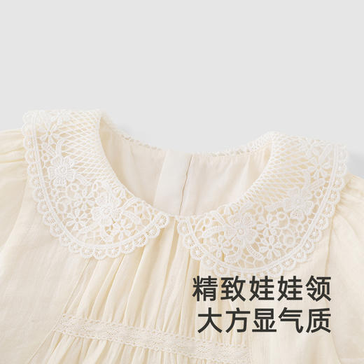 【商场同款】英氏女童连衣裙夏季透气裙子可爱小白裙女宝宝公主裙 商品图2