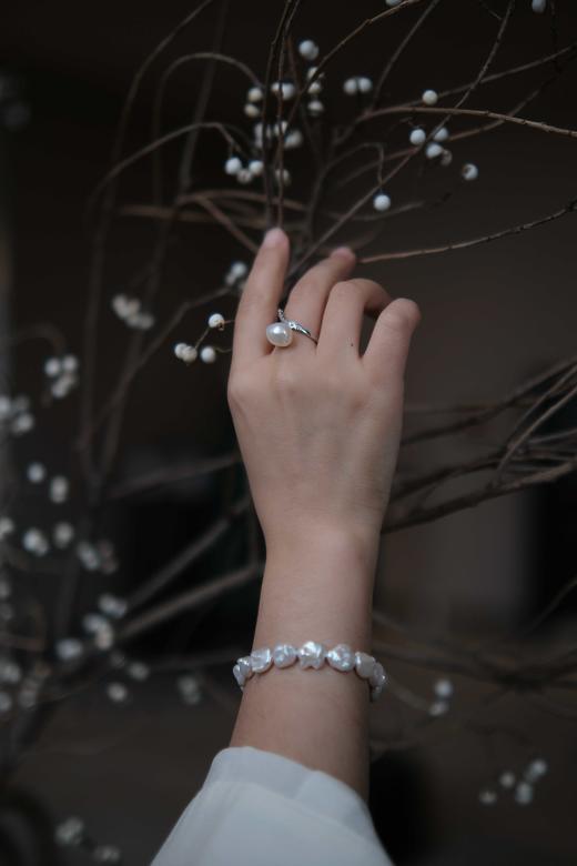 花花团有机宝石珍珠首饰专场：每一款都经过精心挑选设计！基础款耳环、戒指｜设计款仙女风耳线、项链、手链，应有尽有～佩戴气质优雅，为美丽加分～ 商品图5