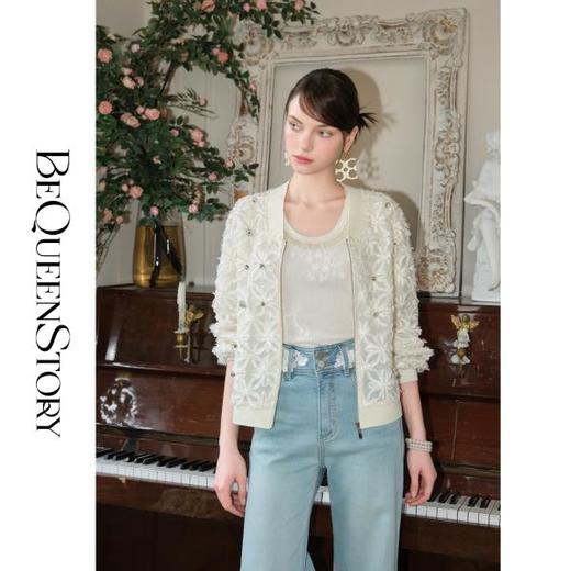 余潇潇【油画栀子】2025春装新款小香风圆领时尚气质百搭外套 商品图4