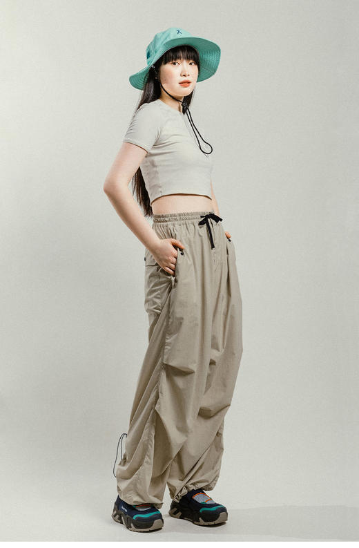 【出游季特惠】ACMEITEM爱棵米 户外情侣棉感休闲工装裤宽松耐磨直筒长裤子男女GAG3020867C 商品图4