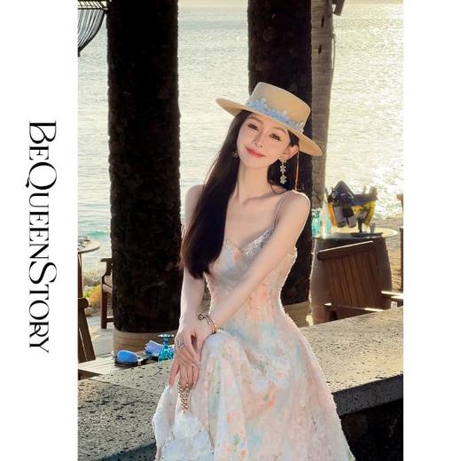 余潇潇【油画少女】2025春装新款欧若风立体印花吊带连衣裙&上衣 商品图3