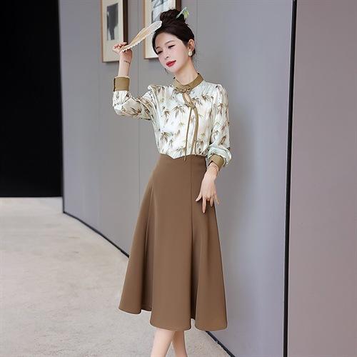 时尚复古盘扣优雅，收腰显瘦A字摆半裙百搭潮流两件套HR-SSQJRA685-6 商品图2