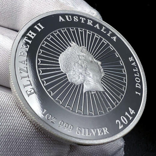 澳大利亚 珍珠贝母银币 1盎司纯银 镶嵌天然贝壳 带证书 商品图3