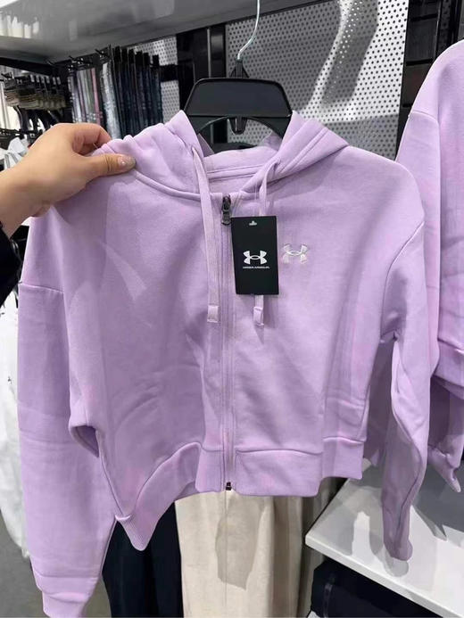 安德玛女士连帽卫衣拉链外套‼️💰458✈️三个颜色可选✔️白色试穿M～香芋色/白色/藏蓝色 商品图5