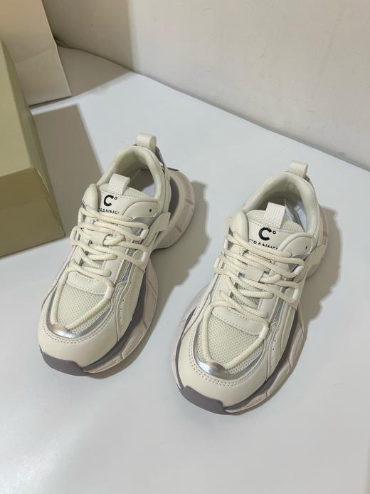 【原单断码特价】C.BANNER/千百度撤柜厚底老爹鞋圆头系带运动鞋 商品图1