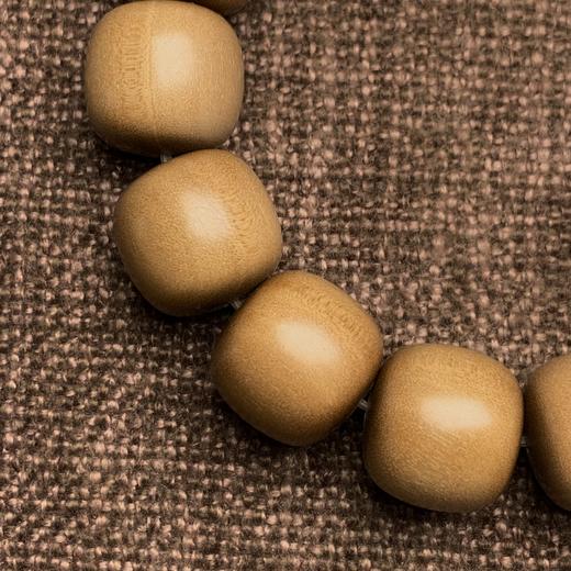 【青山特惠】15*16mm14颗 正区印度迈索尔老山檀精工老型桶珠 银丝纹理 L5 商品图4