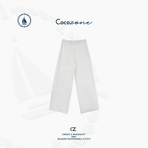 COCO ZONE【黑标系列】 松弛老钱风松紧腰休闲裤CD2A0525 商品图2