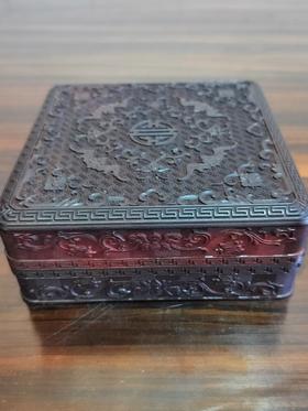 小叶紫檀首饰盒11.5*11.5cm
