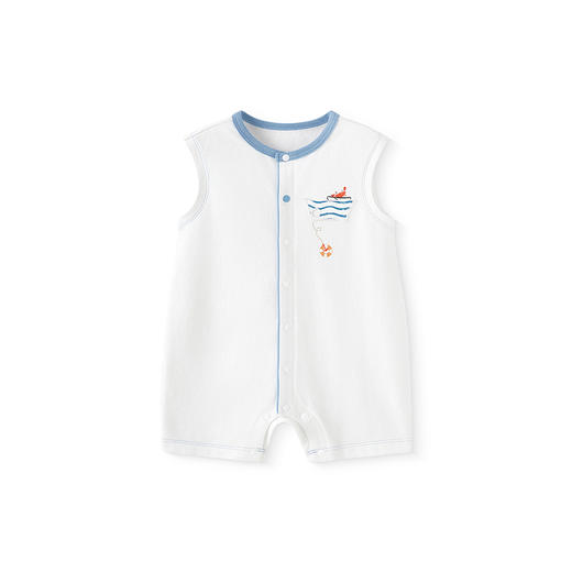 【商场同款】英氏童装连体衣夏季透气背心婴儿衣服轻薄男童包屁衣 商品图4