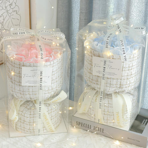 小香风香皂玫瑰花束送女朋友闺蜜女友生日礼物女生三八女神节礼物 商品图1