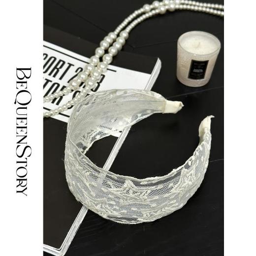 余潇潇配饰 百搭蕾丝名媛风五角星提花发箍 商品图1