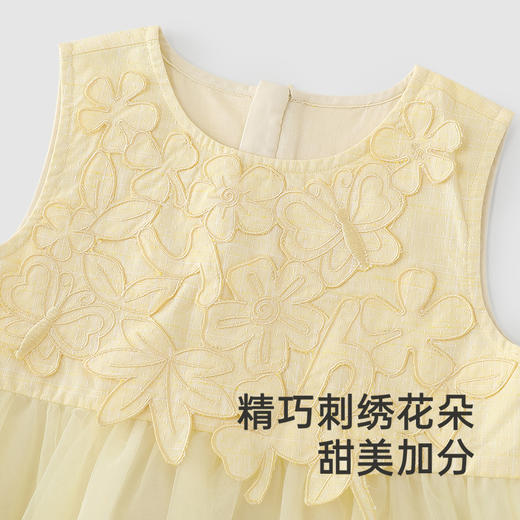 【商场同款】英氏女童连衣裙夏季轻薄透气裙子可爱女宝背心裙新款 商品图3