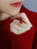 【敦煌朱颜醉南红戒指】s925银戒指 南红玛瑙 时尚女士饰品镀金椭圆蛋面配饰手饰 商品缩略图3
