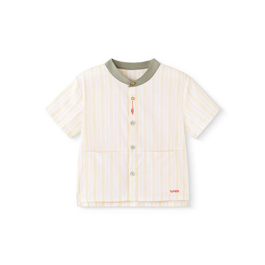 【商场同款】英氏儿童衬衫短袖夏季莱赛尔透气男童上衣衬衫百搭 商品图4