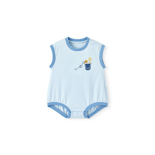 【商场同款】英氏婴儿衣服夏季短袖透气男宝宝包屁衣轻薄连体衣 商品图4