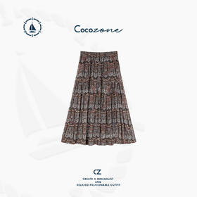 COCO ZONE "【黑标系列】 异域度假定制印花半身"CD2A0526