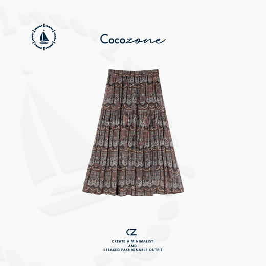 COCO ZONE "【黑标系列】 异域度假定制印花半身"CD2A0526 商品图0