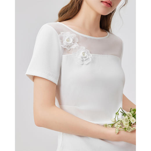 IEF/爱依服2025夏季 法式成熟女人气质通勤百搭设计感上衣D0318 商品图4