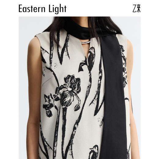 Eastern Light/乙来【精选天然棉纤维】鸢尾提花连衣裙春款直筒裙 商品图4