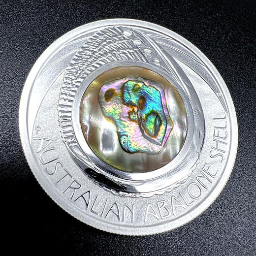澳大利亚 珍珠贝母银币 1盎司纯银 镶嵌天然贝壳 带证书 商品图7