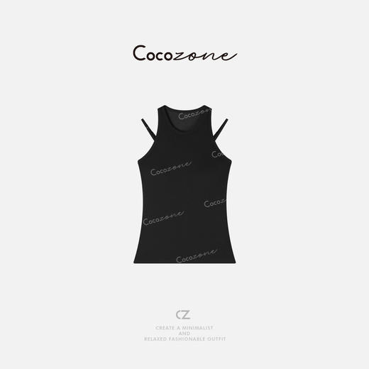 COCO ZONE 2025新款纯色百搭修身显瘦无袖背心CD1A0244 商品图0