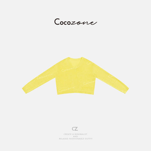 COCO ZONE 2025早春简约V领短款长袖针织衫CD2A0433 商品图0