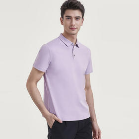 岸纾 100%新疆长绒棉双面丝光棉短袖POLO衫170克（7色可选）P1003