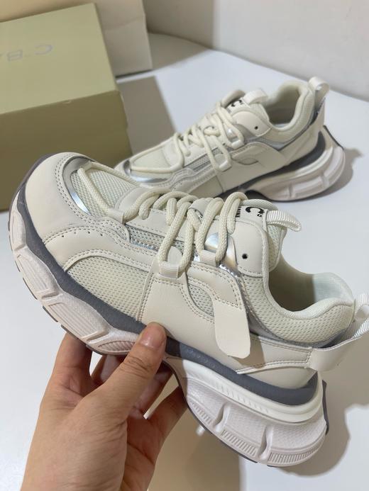 【原单断码特价】C.BANNER/千百度撤柜厚底老爹鞋圆头系带运动鞋 商品图3