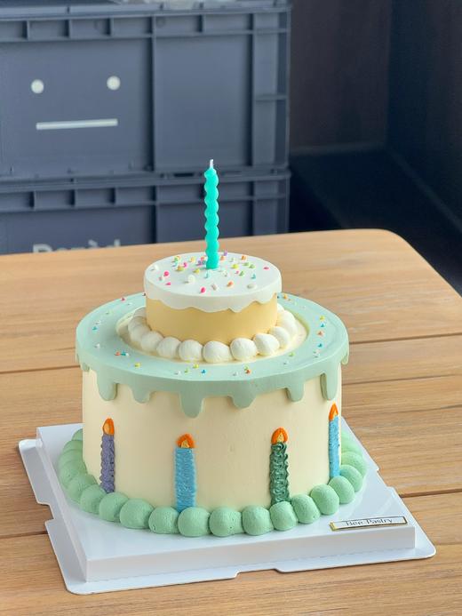 复古裱花小蜡烛蛋糕 商品图1