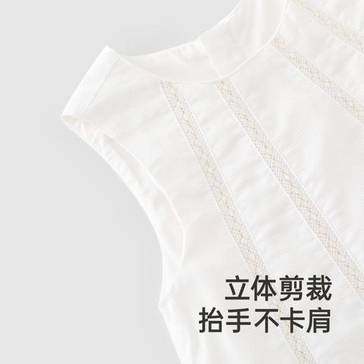【商场同款】英氏女童连衣裙夏季透气裙子可爱纯棉白裙女宝背心裙 商品图3