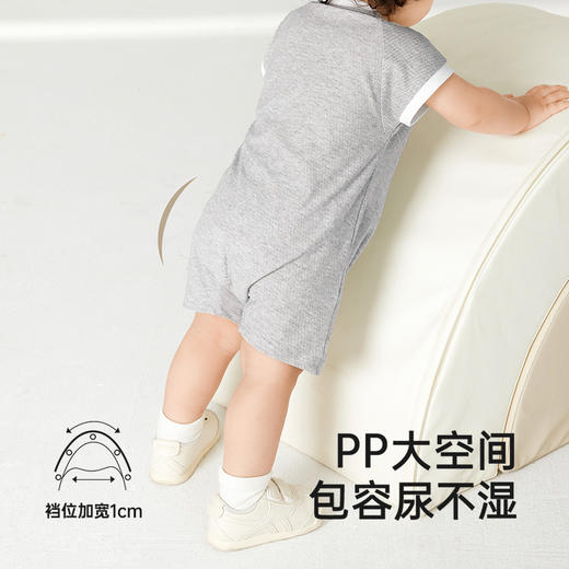 【商场同款】英氏婴儿衣服夏季短袖透气男宝宝连体衣轻薄包屁衣 商品图3