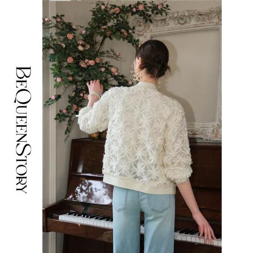 余潇潇【油画栀子】2025春装新款小香风圆领时尚气质百搭外套 商品图3