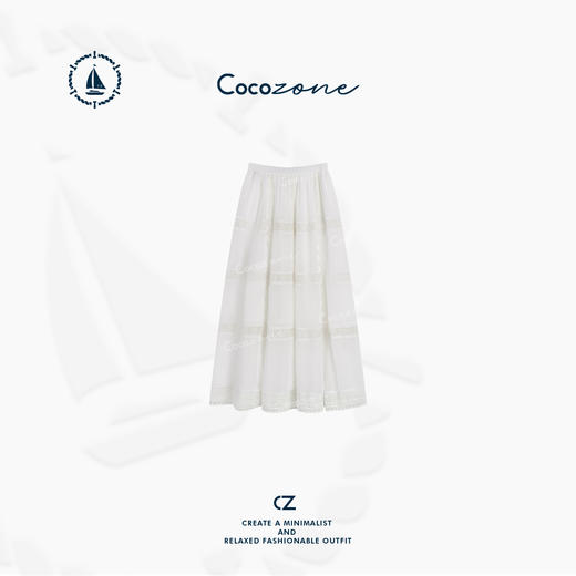 COCO ZONE 刘一一 【黑标系列】异域度假风气质半身裙CD1A0259 商品图1