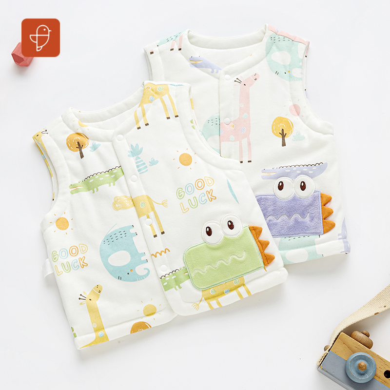 [厚棉马甲]卓儿新生儿宝宝棉背心婴幼儿春季舒适保暖外穿马甲