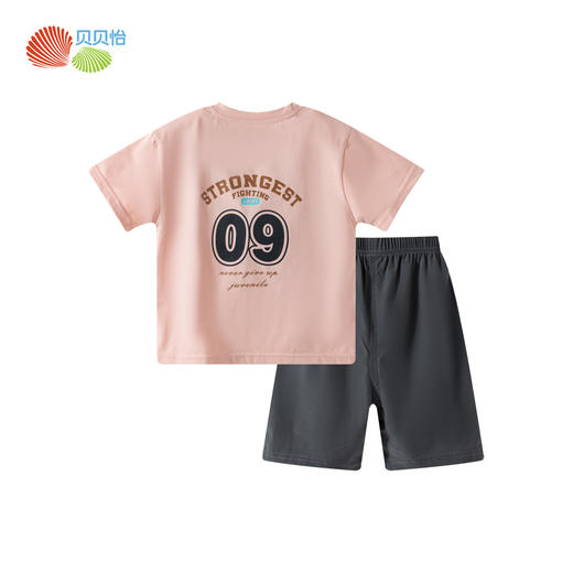 贝贝怡【凉感短袖七分裤套装】25夏季新款冰感T恤宽松透气七分裤两件套ZB2ET012 商品图5