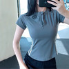 【限时秒】YOGACODE【火树银花系列】瑜伽服短袖上衣高级感夏季修身显瘦运动上衣DWY115030 商品缩略图0