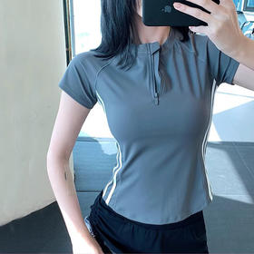 【限时秒】YOGACODE【火树银花系列】瑜伽服短袖上衣高级感夏季修身显瘦运动上衣DWY115030