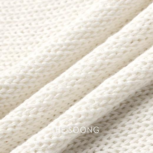 THESOONG"无拘本色"亚麻高捻舒适挺阔感混纱针织镂空上衣HWMY6602 商品图6