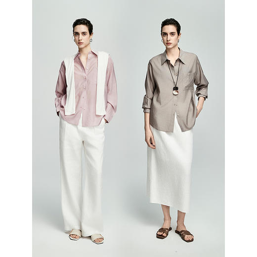 棉仓362604001-初棉肌理感天丝轻薄衬衫 商品图4