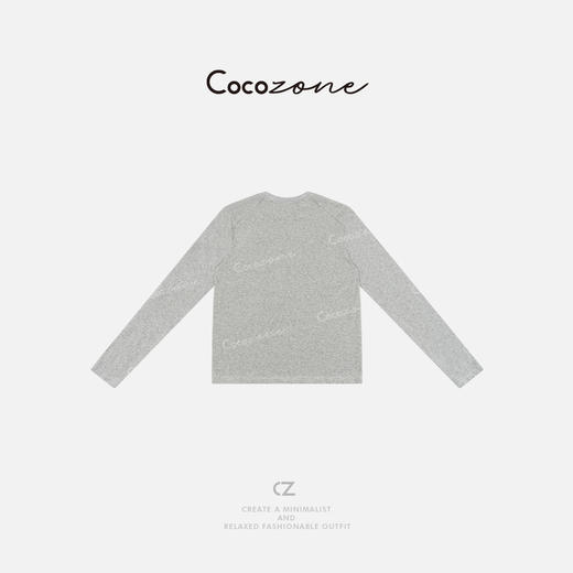 COCO ZONE 刘一一 25新款撞色字母图案圆领长袖T恤CD2A0371 商品图1