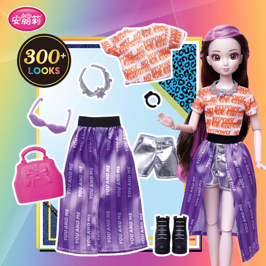 安丽莉公主玩具惊喜娃娃衣帽间女孩仿真换装过家家试衣间套装礼物 商品图5